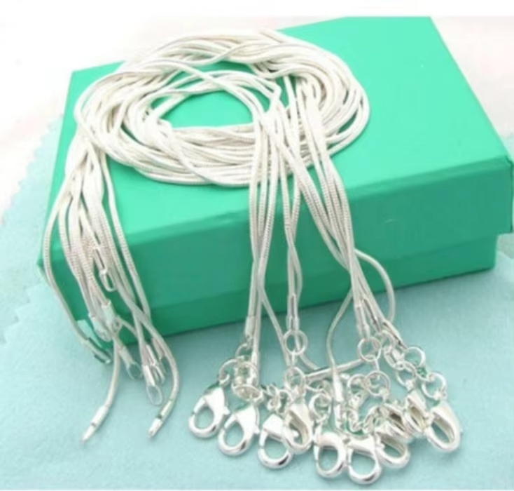 5 Stück im Großhandel, 925er S – 925 Sterling Silver Chain Necklace Men Bewertung und Preis