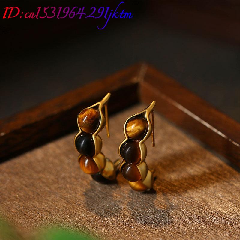 Tigerauge Pod Ohrringe Edelste – Earrings Bewertung und Preis
